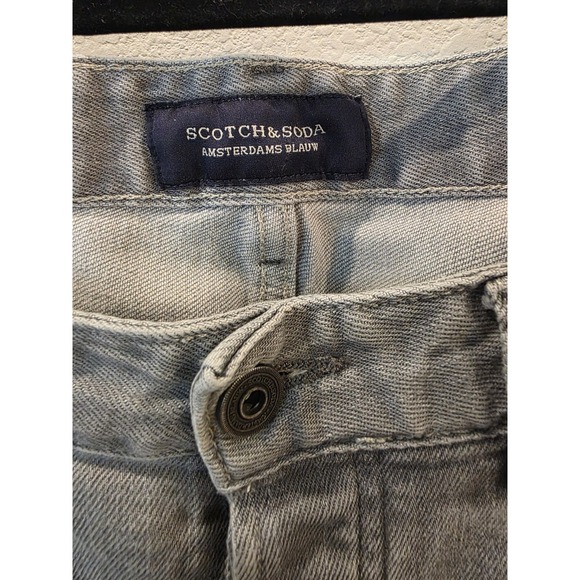 Scotch Soda Ralston Button Fly Light Gray Cotton Denim Jeans Size 32X30 - Picture 7 of 9